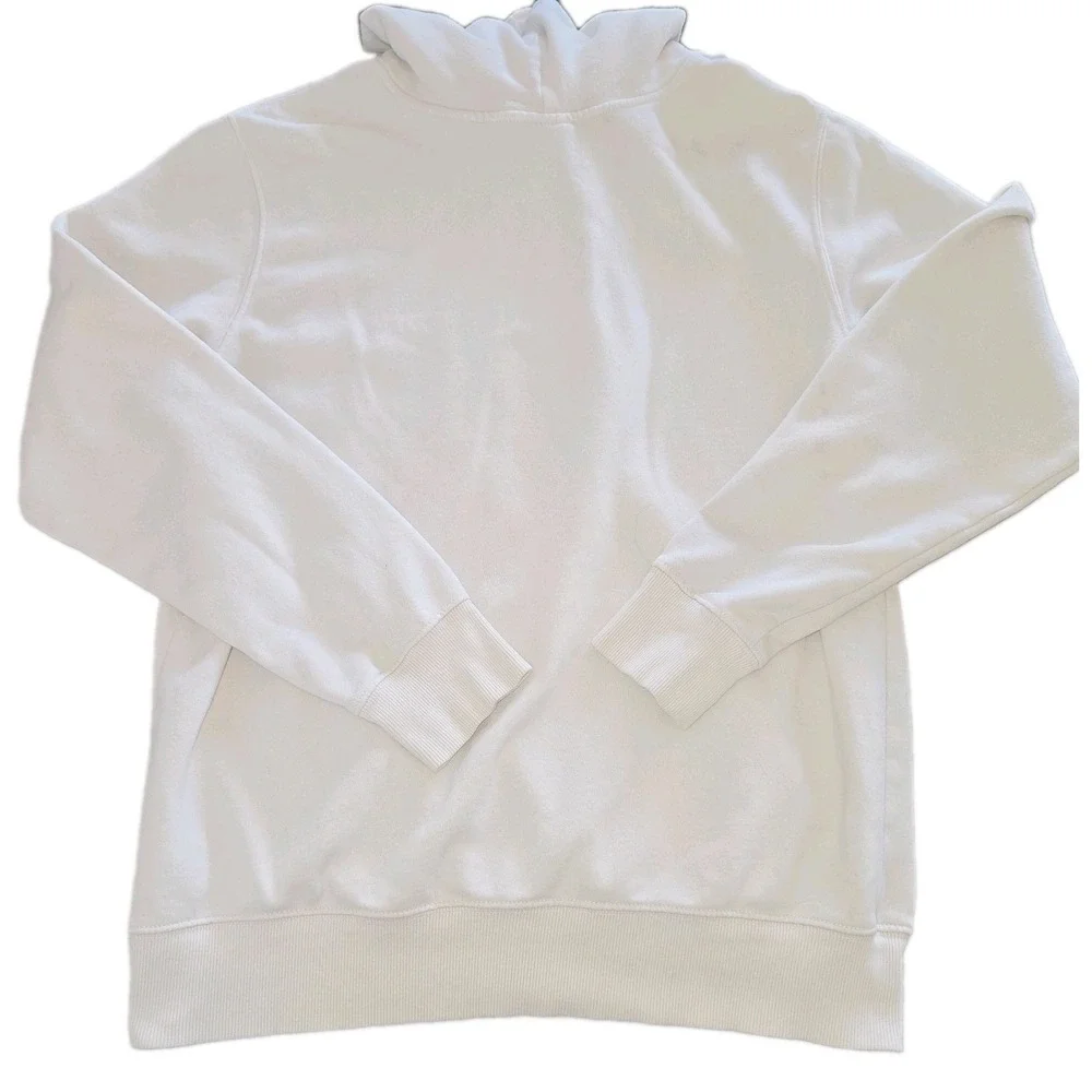 The North Face Mens Off White Vertical Half Dome Logo Pullover Hoodie Size M